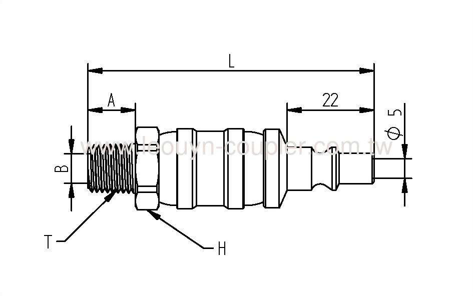 Male Dual Ball-Swivel Plug