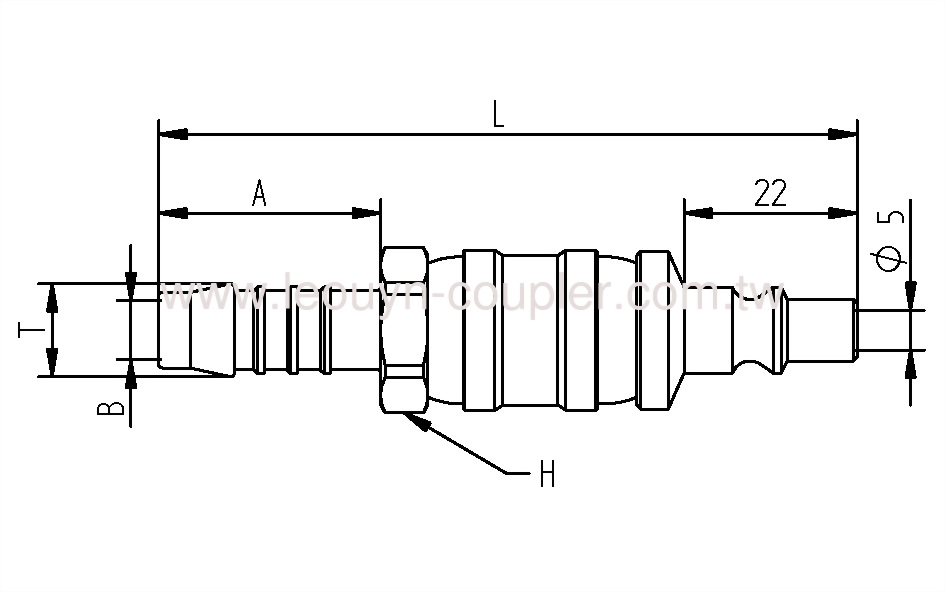 Hose Barb Dual Ball-Swivel Plug