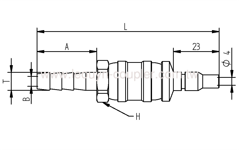 Hose Barb Dual Ball-Swivel Plug