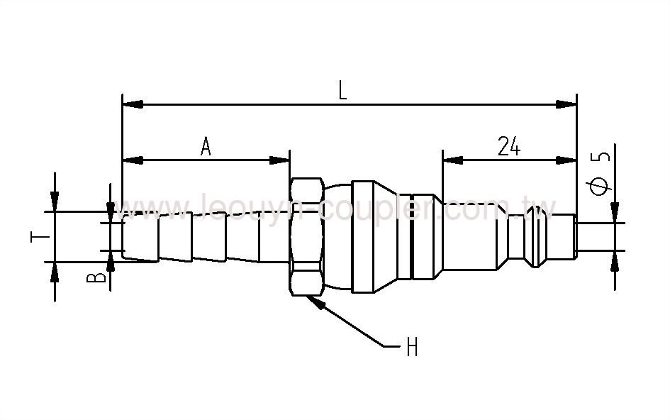 Hose Barb Ball-Swivel Plug