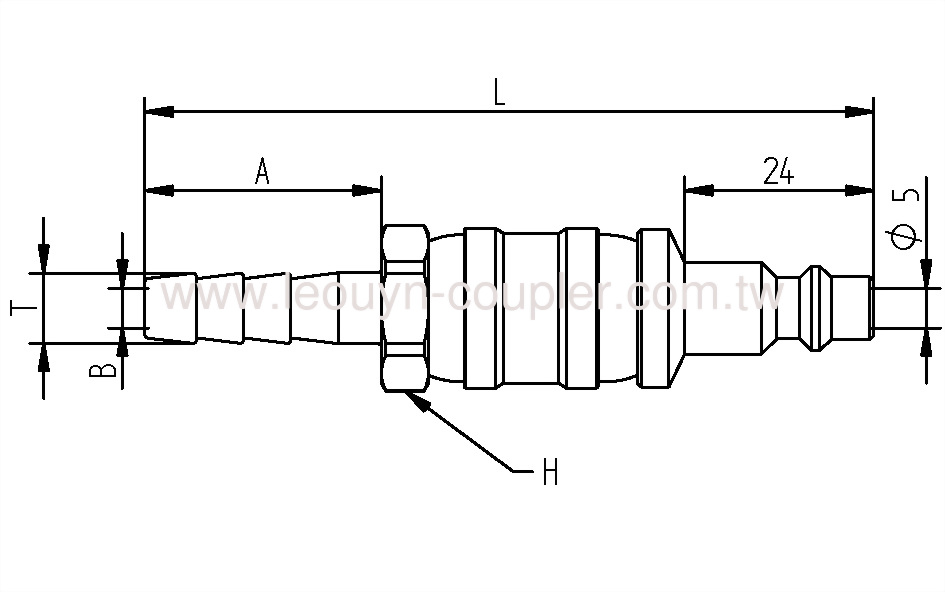 Hose Barb Dual Ball-Swivel Plug