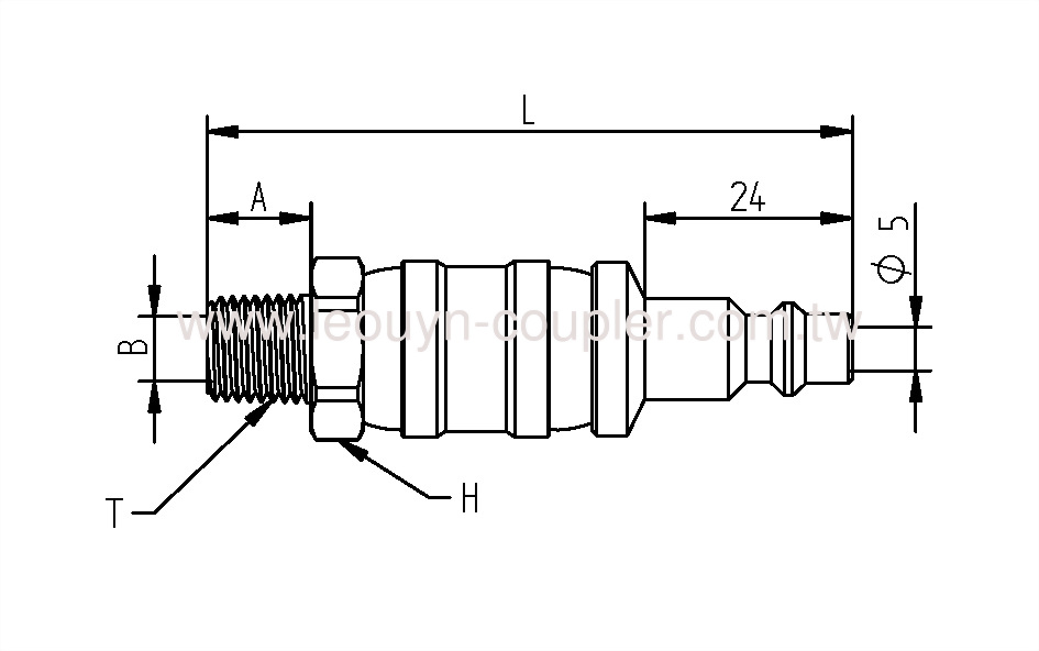 Male Double Ball-Swivel Plug