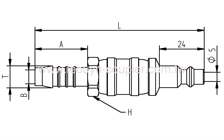 Hose Barb Dual Ball-Swivel Plug
