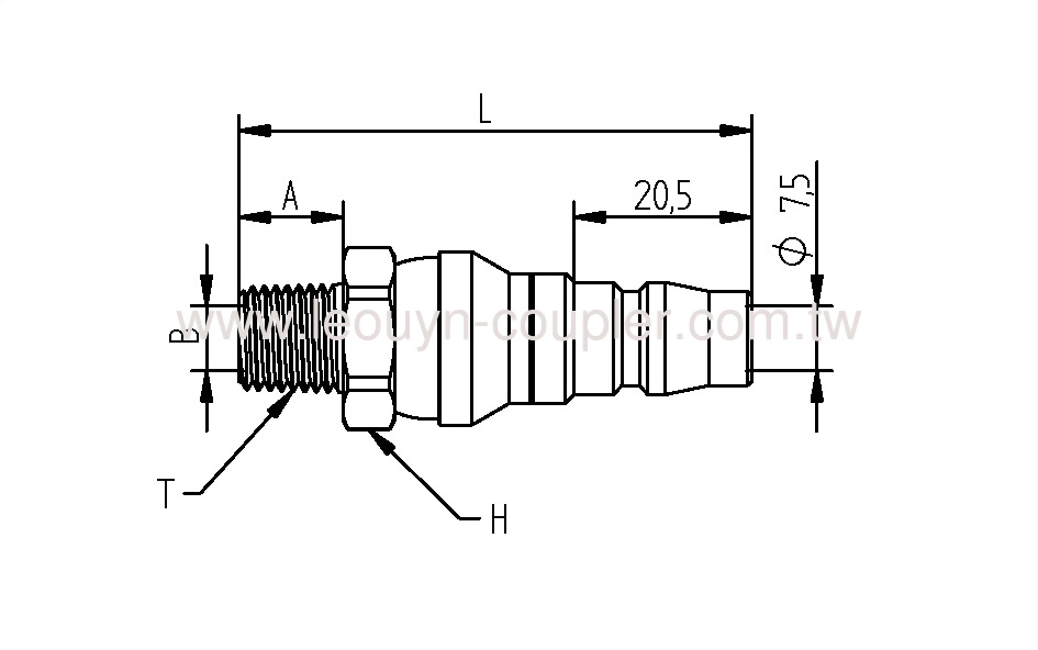 Male Ball-Swivel Plug