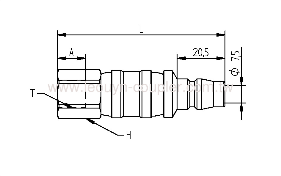 Female Dual Ball-Swivel Plug