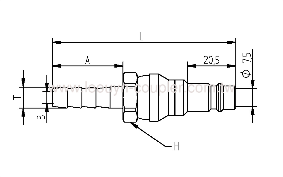 Hose Barb Ball-Swivel Plug