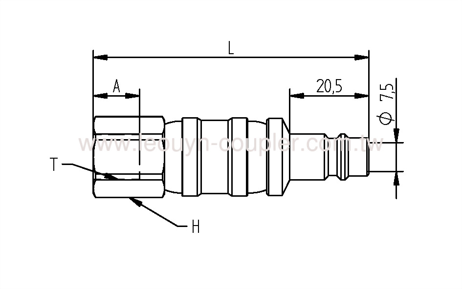 Female Dual Ball-Swivel Plug