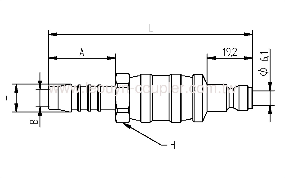 Hose Barb Dual Ball-Swivel Plug