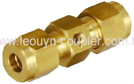 1/4" brass OD connector(double hole 120゜)