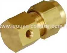 1/4" brass OD end connector(single hole 90゜)