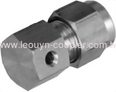 1/4" stainless steel 316 OD end connector (single hole)