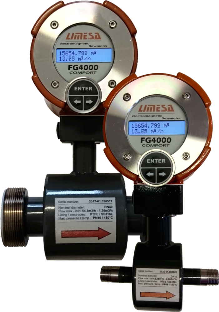 Electromagnetic Flowmeters with G flow tube – G thread