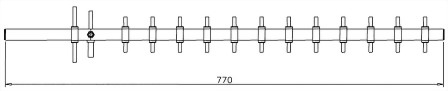 Directional Yagi Antenna for 2.4 ~2.5 GHz