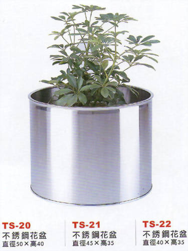 不銹鋼圓形花盆TS20