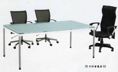 O2方形會議桌-霧玻