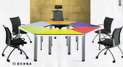 O2菱形會議桌\美耐板面