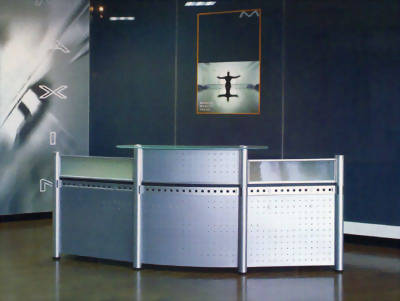 鋁合金弧形櫃台-1