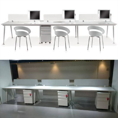 AII獨立桌加霧玻桌上屏