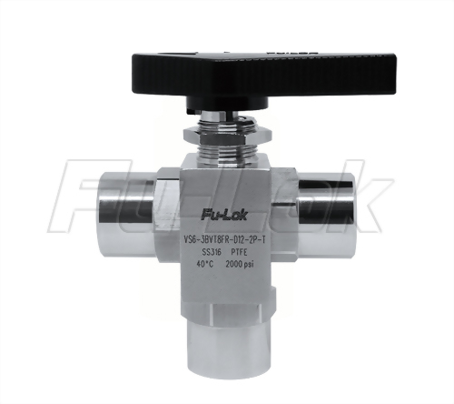 三片式高壓三通球閥-內牙