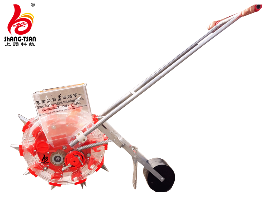 上讚手推式播種機 (10嘴)---花生玉米手推式播種器 滾輪點播機 輪播機