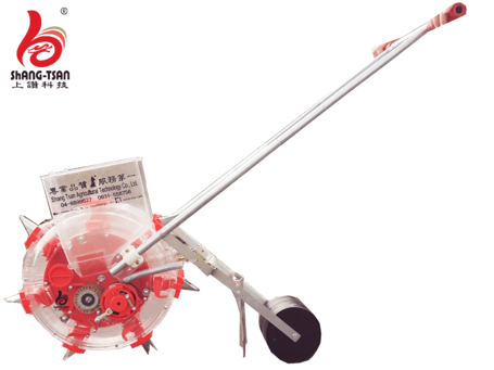 上讚手推式播種機 (7嘴)---花生玉米手推式播種器 滾輪點播機 輪播機