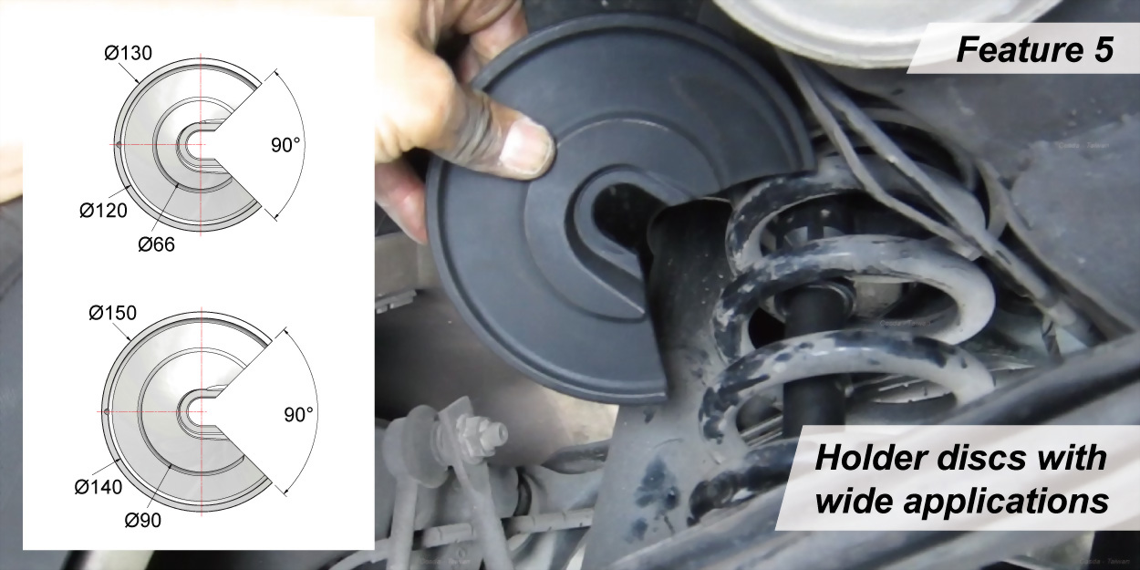 Universal Coil Spring Compressor for Wish Bone Multilink Suspension