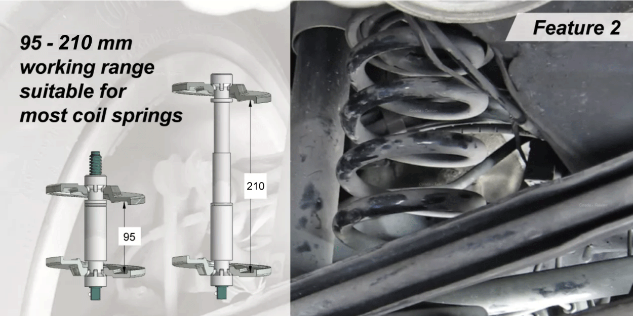Cosda - Wishbone and Multilink Suspension Coil Spring Compressor