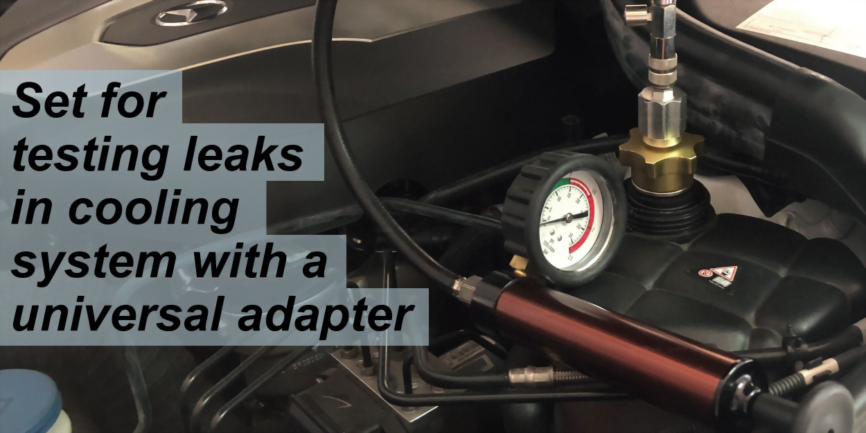 Test on leaks in radiator universally