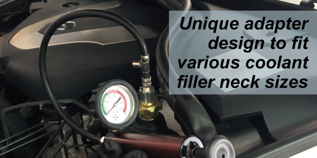 Cooling system pressure test for BMW, Mini