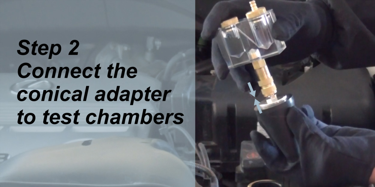 Connect adapter to radiator Connect adapter to radiator