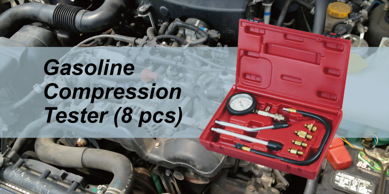Set for testing compression pressure on gasoline engines