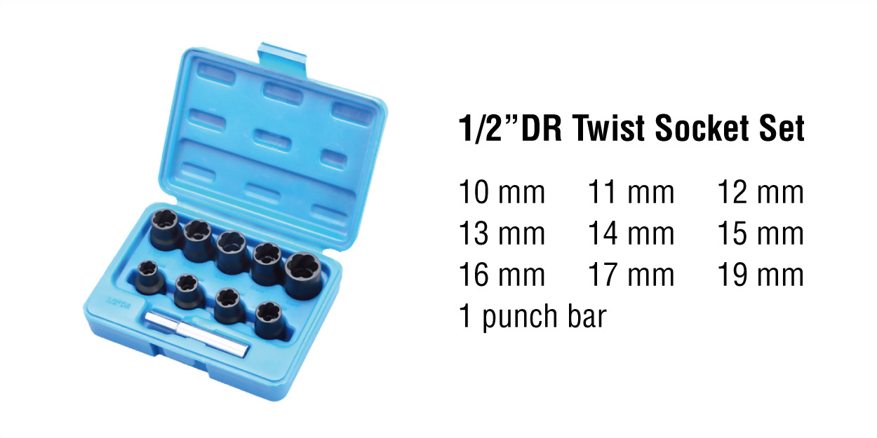 1/2 inch drive lag nut remover set