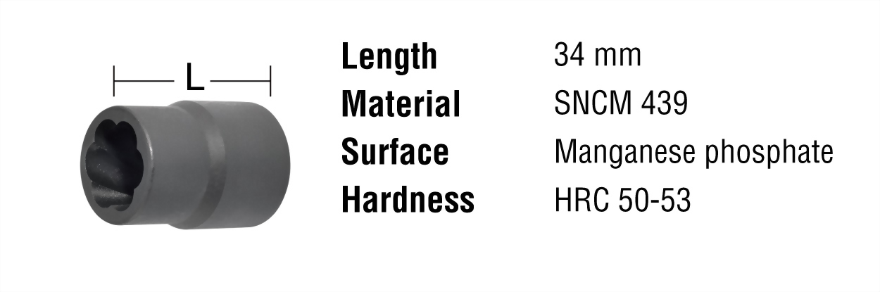 bolt extractor is processed from high quality STEEL that helps ensuring maximum durability