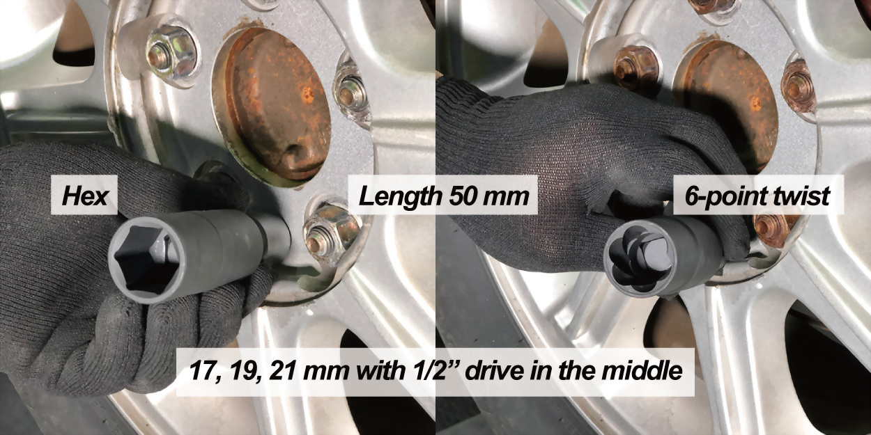 hex 6-point twist socket set