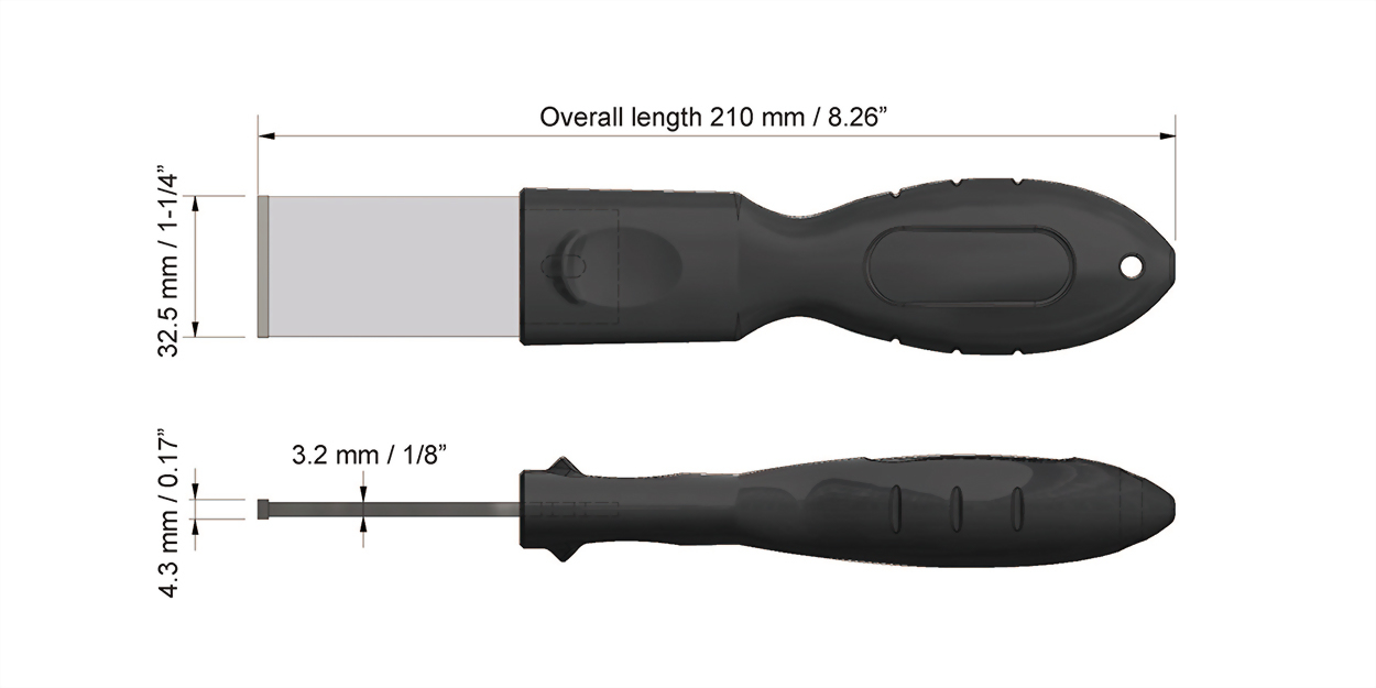 Carbon Gasket Scraper, Engine Repair Tool, Gets Surfaces Clean for New Gasket Installation, Rust Resistant & Durable