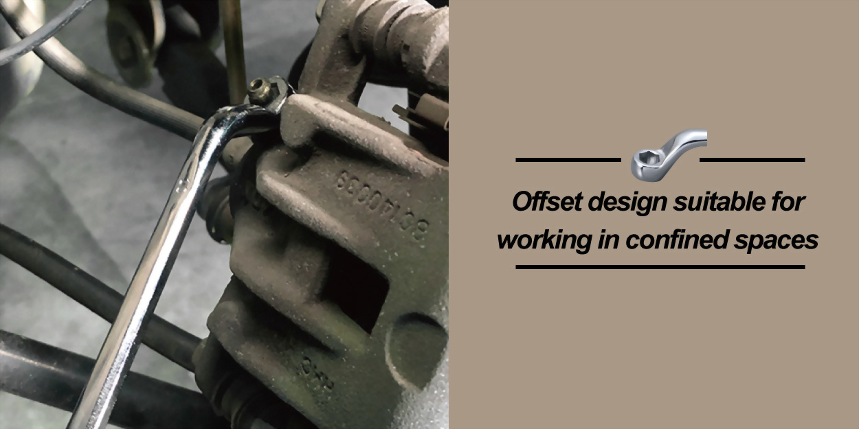 Offset design suitable for working in confined areas
