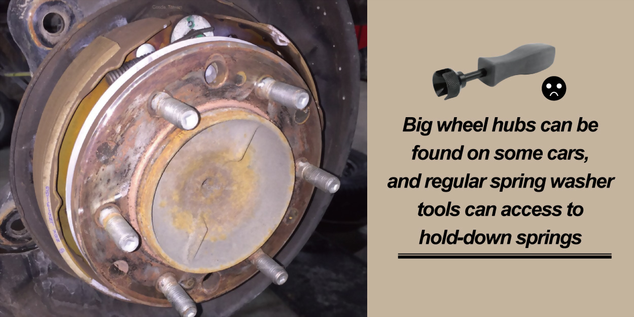 drum brake with a big wheel hub