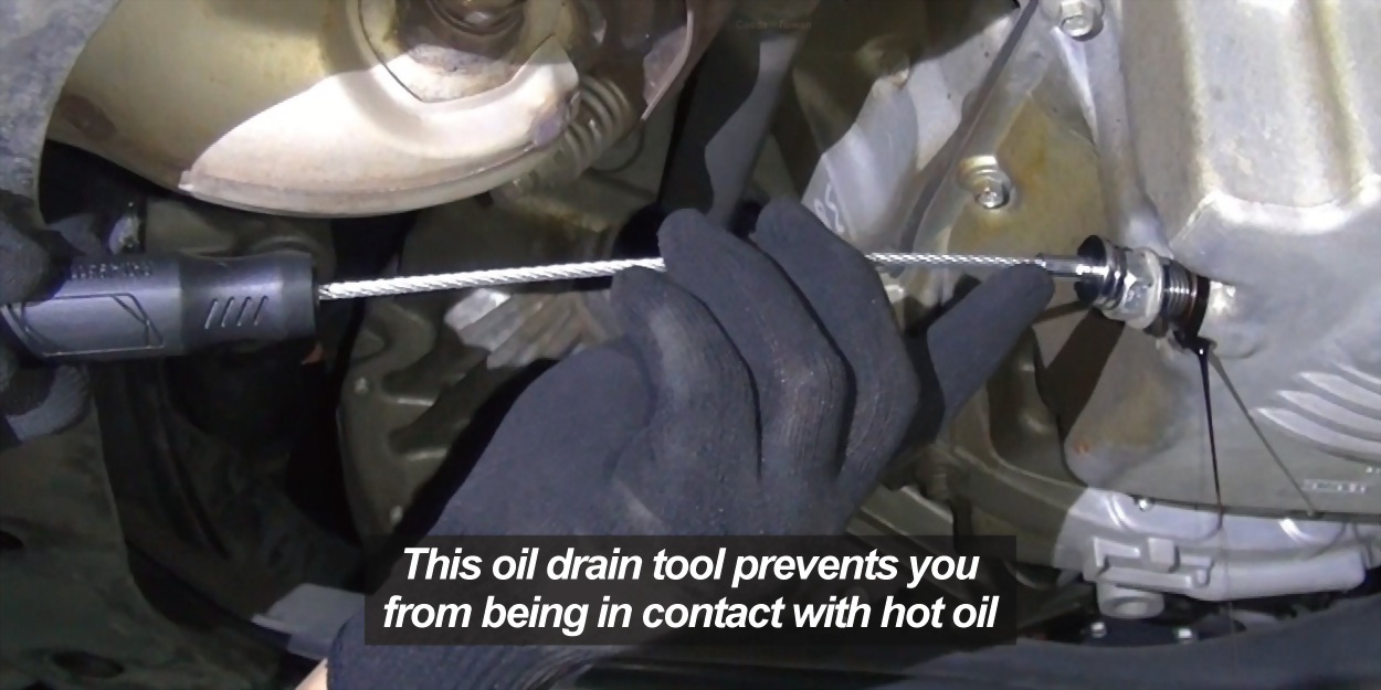 hot oil can scald and waste engine oil may cause dermatitis or even cancer