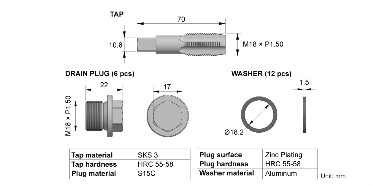90341-18057 TOYOTA E3TZ 7A010-A FORD PLUG REPAIR