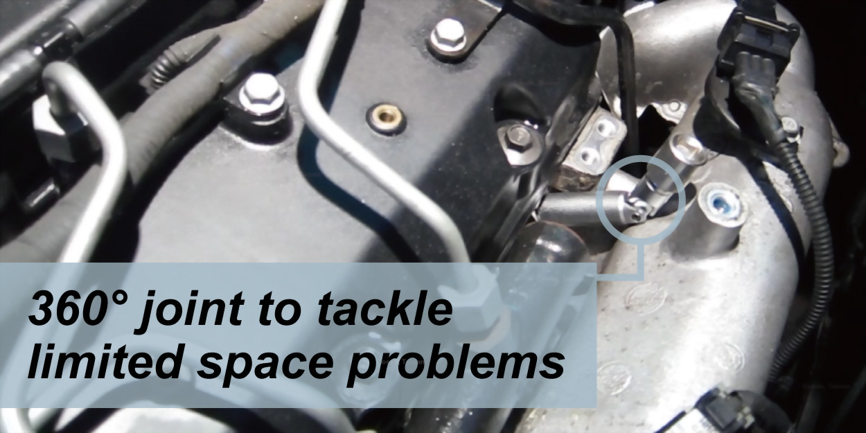 glow plug socket for limited space problem