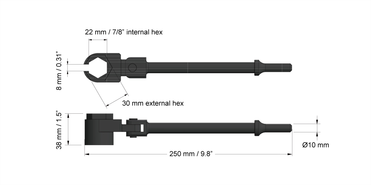Air Hammer Powered O2 Sensor Removal Tool