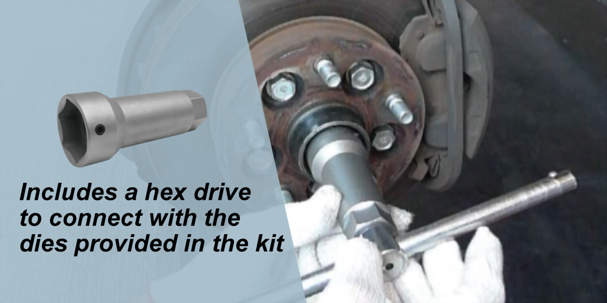 re-threading axle shaft spindle