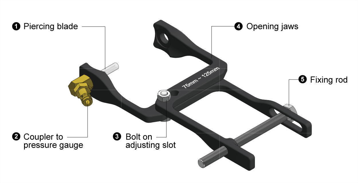 Universal Oil Pressure Test Clamp Adapter Oil Pressure Test Clamp for Hard-to-Reach Switches