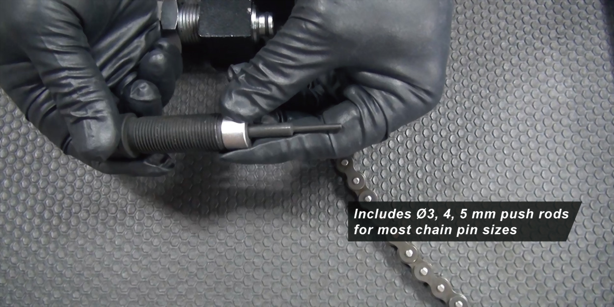 How to install a new motorcycle chain and how to rivet the chain