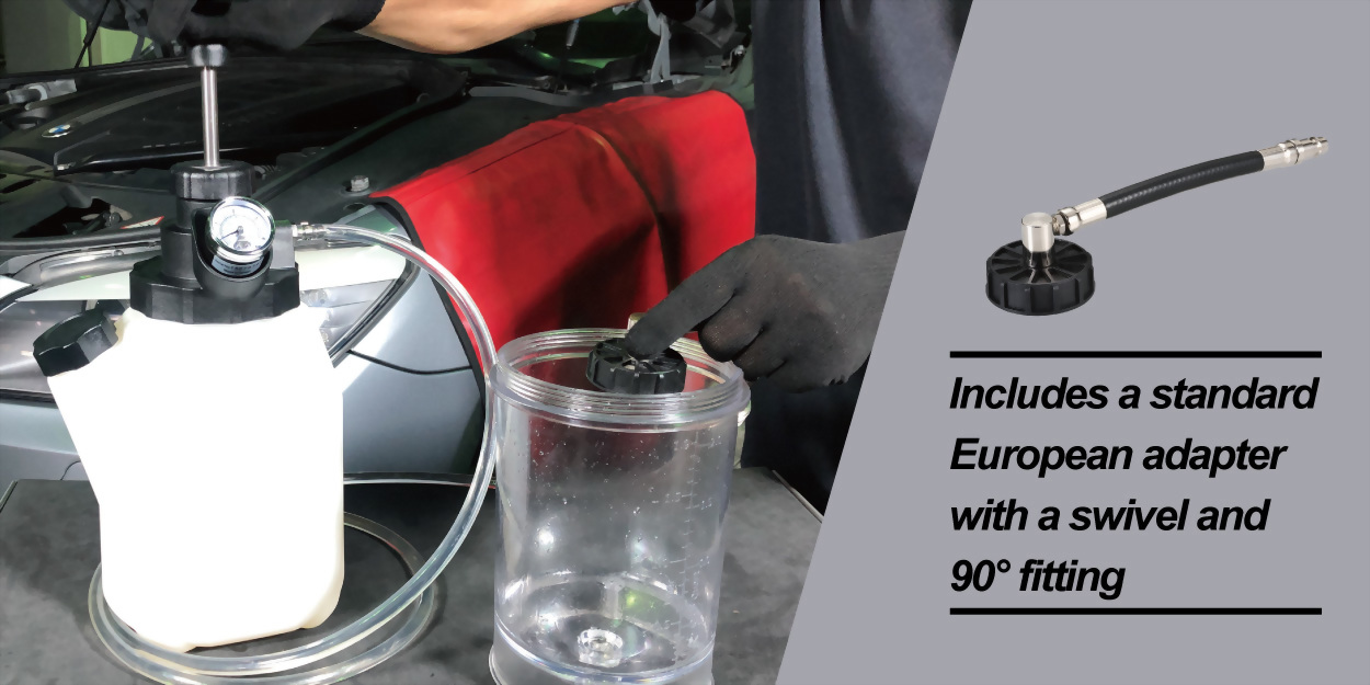 features a light weight nylon master cylinder cap adapter
