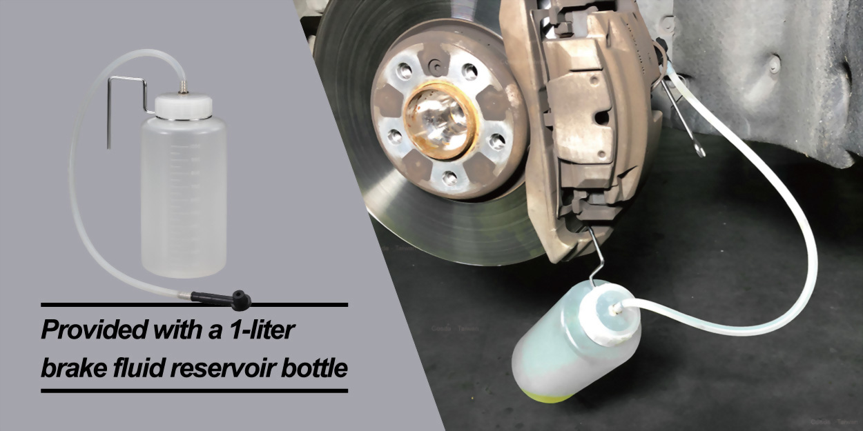 The manual pressure brake bleeder is a compact solution