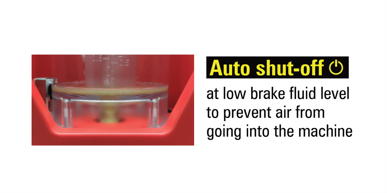 brake fluid change no air bubbles automatic shut off turn off function mechanism