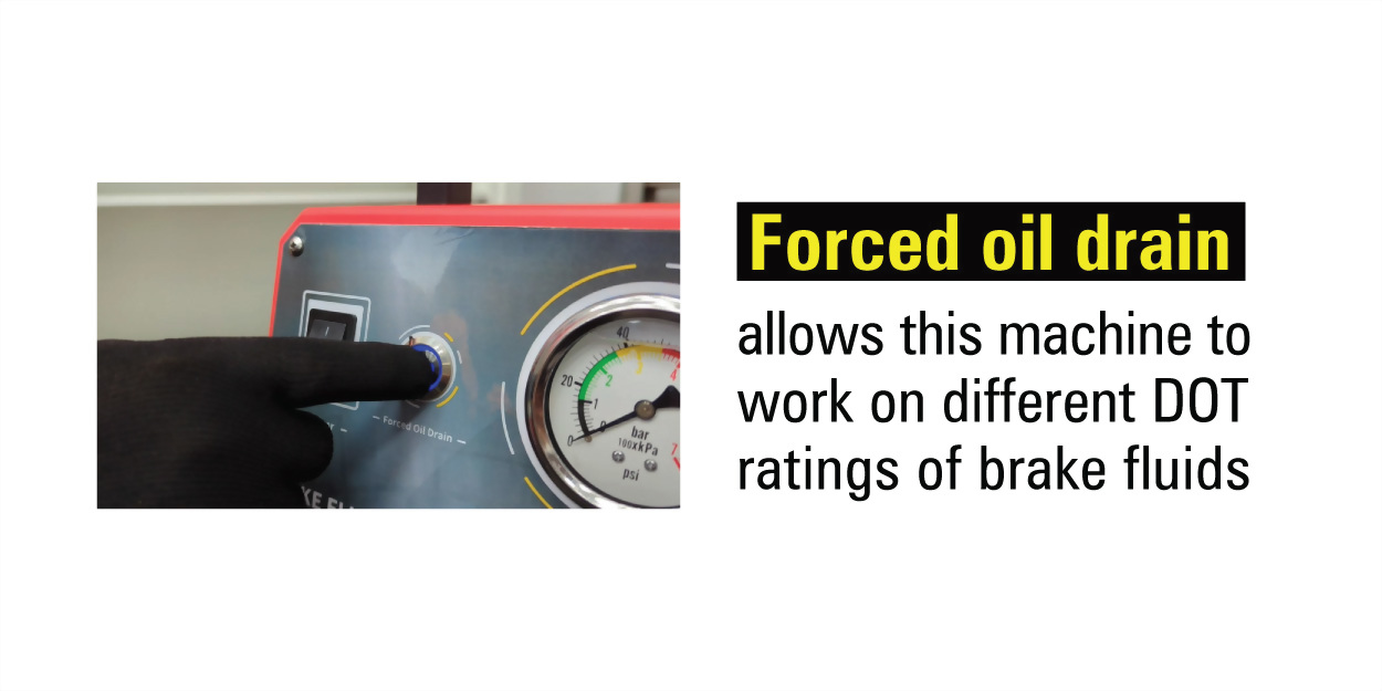 brake bleeder tool suitable for DOT 3 DOT 4 DOT 5.1 one machine all brake fluid type