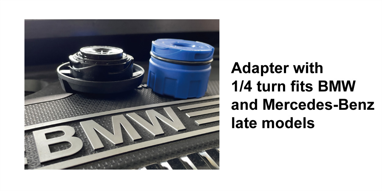 oil funnel with Replaceable adapters for Mercedes-Benz OM654 OM656 diesel engines