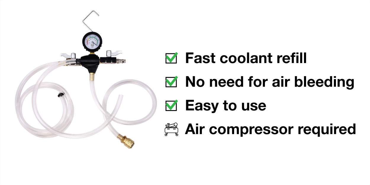 Radiator Coolant Vacuum Refill Kit with a Universal Adapter